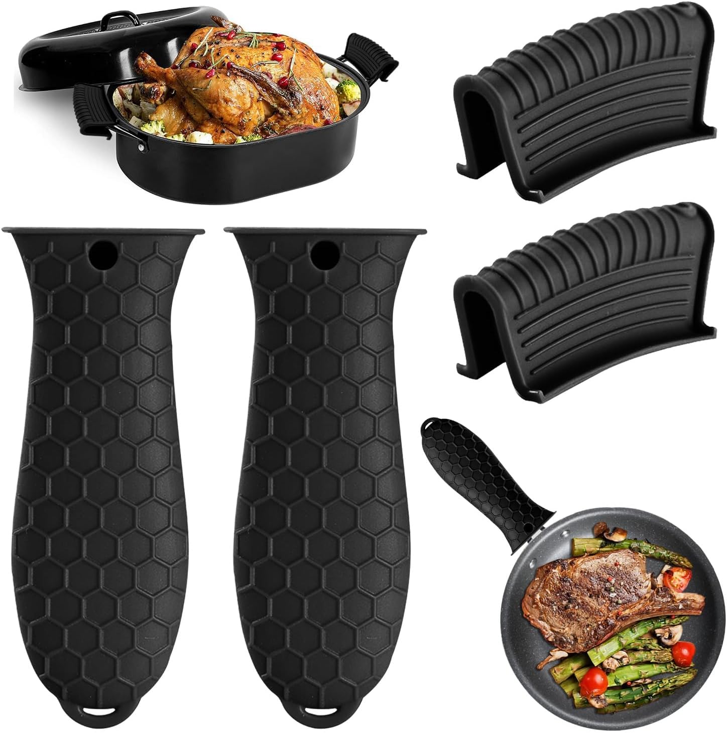 Dosa Pan Iron - Penutup Gagang Tahan Panas dari Silikon,