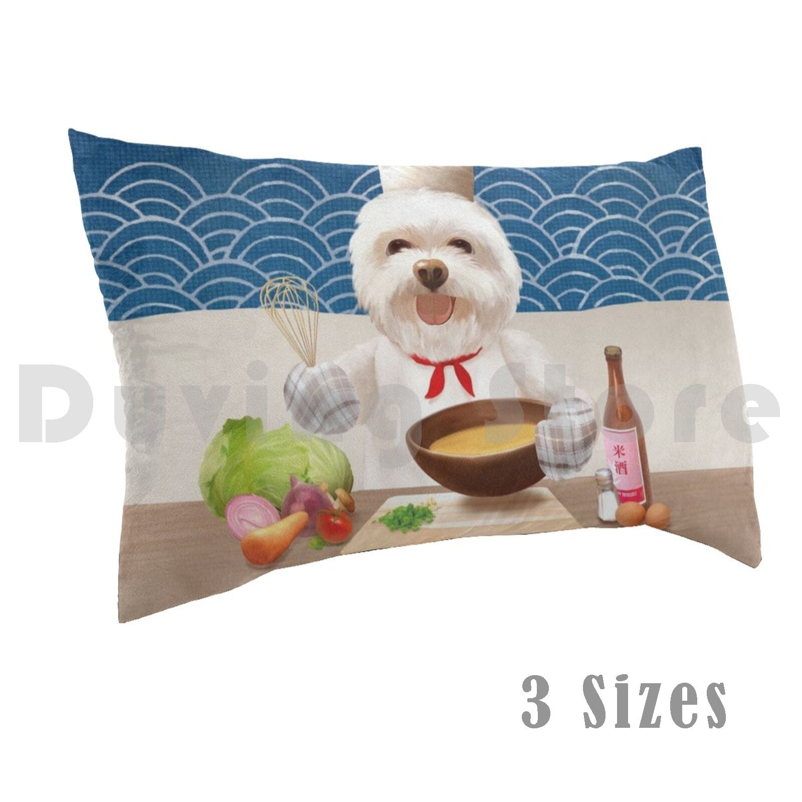 Home Cooking For Dogs - Sarung Bantal Little Chef Bermotif 35x50