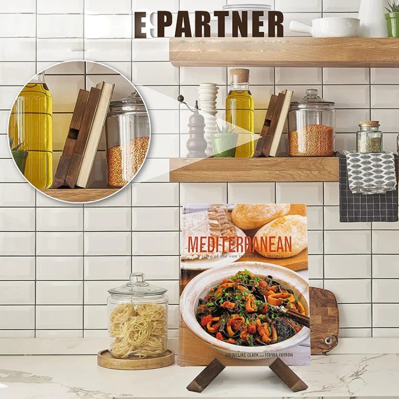 Stand buku masak kayu, buatan  - Home Cooking Menu ulasan dan harga