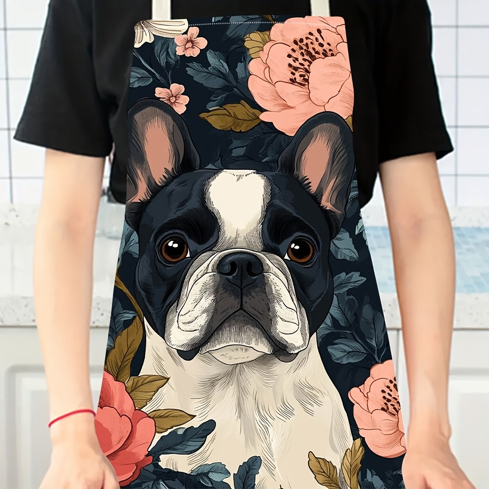 Celemek Motif Bunga French Bul - Home Cooking For Dogs ulasan dan harga
