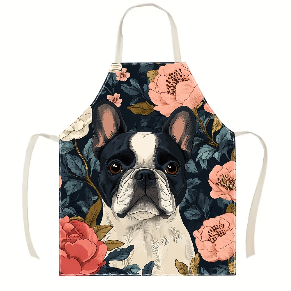 Celemek Motif Bunga French Bul - Home Cooking For Dogs ulasan dan harga