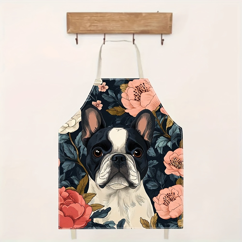 Celemek Motif Bunga French Bul - Home Cooking For Dogs ulasan dan harga