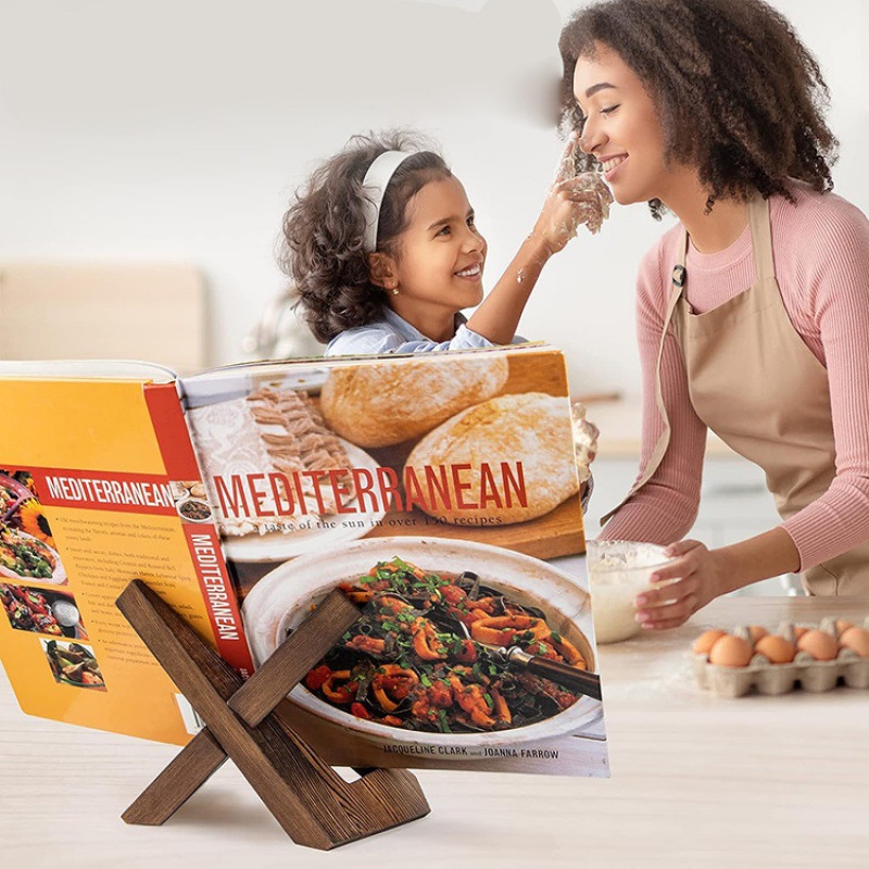 Stand Buku Masak Kayu Buatan T - Home Cooking Menu ulasan dan harga