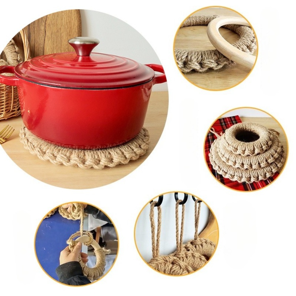 2Pcs Alas Panci Anyaman Jute R - Dosa Pan Iron ulasan dan harga