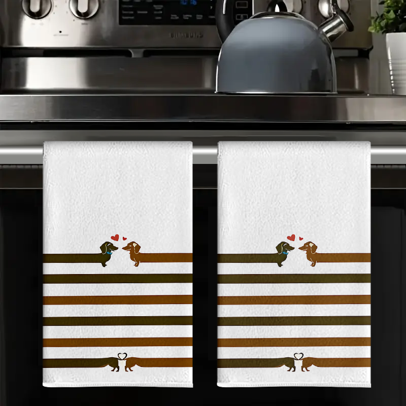 2 Buah, Handuk Dapur Bentuk Ha - Home Cooking For Dogs ulasan dan harga