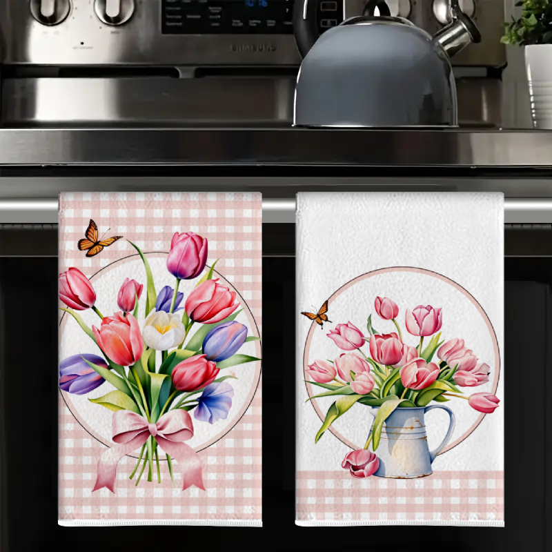 2 Buah, Handuk Dapur Motif Kot - Home Cooking Is The Best ulasan dan harga