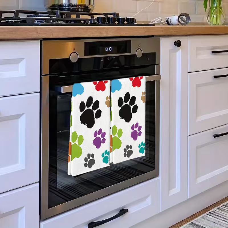 2 Buah, Handuk Dapur Motif Cak - Home Cooking For Dogs ulasan dan harga