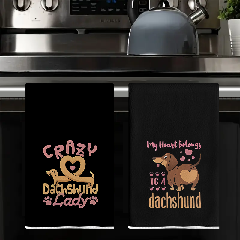 2 Buah, Handuk Dapur Bertema A - Home Cooking For Dogs ulasan dan harga