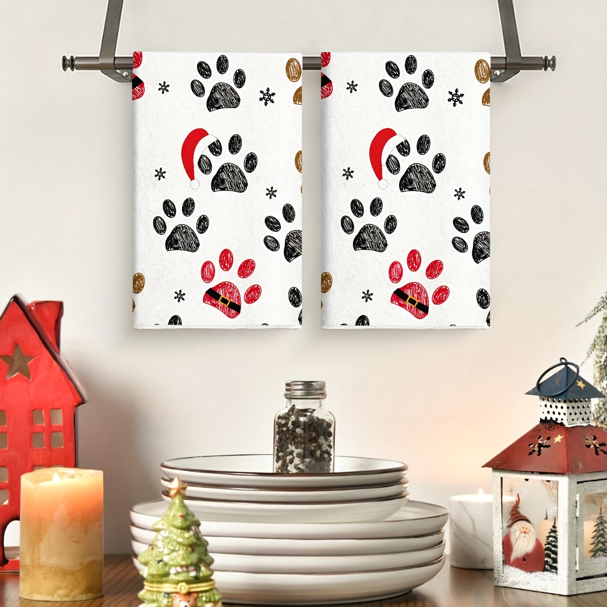 2 Buah, Handuk Dapur Motif Cak - Home Cooking For Dogs ulasan dan harga