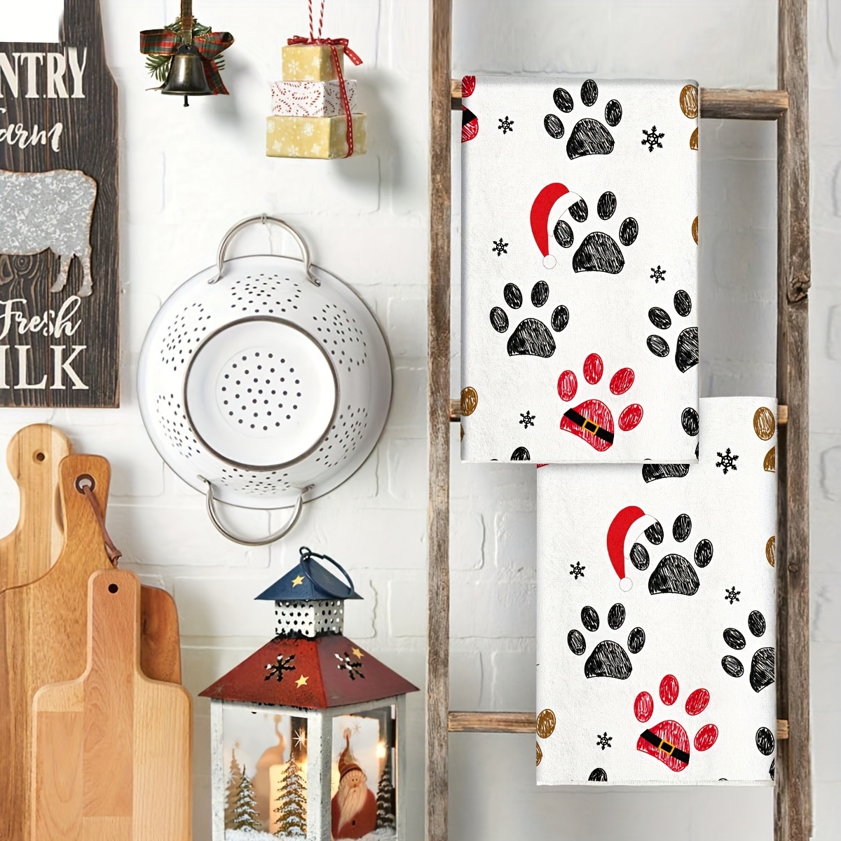 2 Buah, Handuk Dapur Motif Cak - Home Cooking For Dogs ulasan dan harga